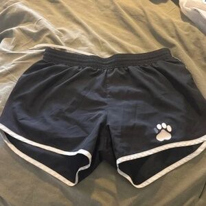 Augusta Sportswear Black Shorts with White Paw Print